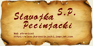 Slavojka Pecinjački vizit kartica